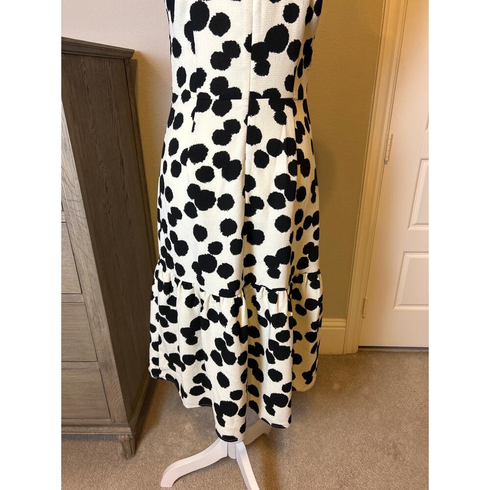 Who What Wear | Black/Cream Drop Waist Polka Dot Dress | Small - Picture 13 of 15